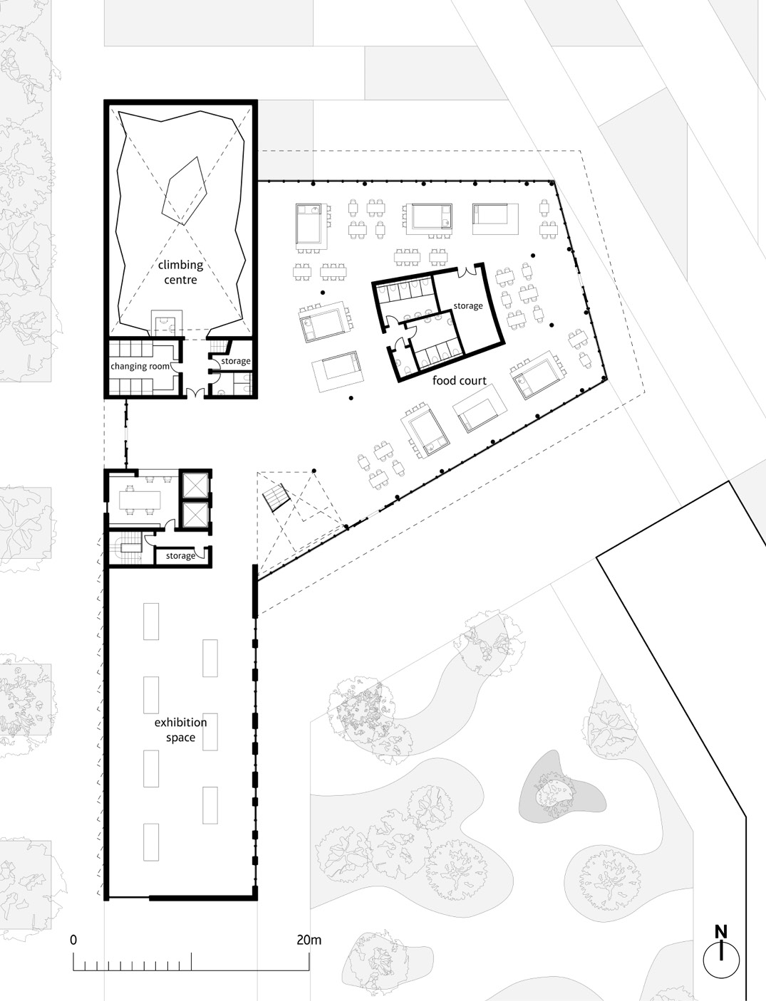 Foro: ground floor plan of the cultural centre | Jacob Bley Griffiths