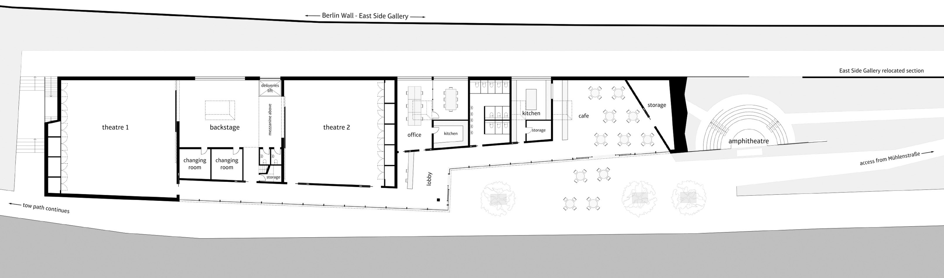 Theater Der Kunst: ground floor plan | Jacob Bley Griffiths