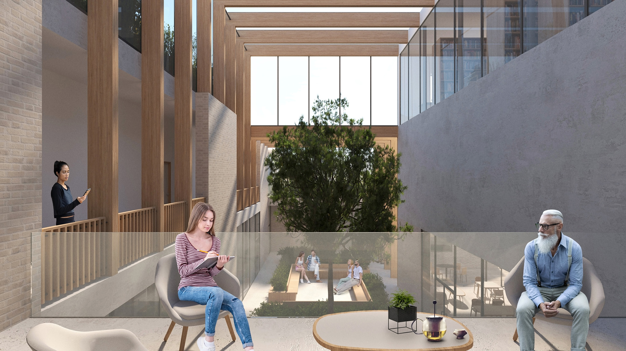 Repose: perspective of the atrium  |  Jacob Bley Griffiths